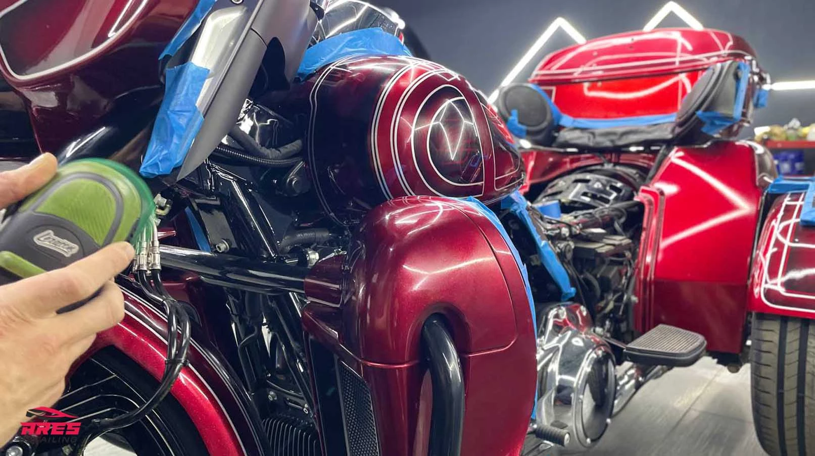 Полировка и покрытие керамикой мотоцикла Harley Davidson Tri Glide - изобр. 7